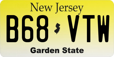 NJ license plate B68VTW