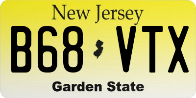 NJ license plate B68VTX