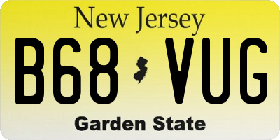 NJ license plate B68VUG
