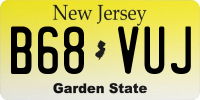 NJ license plate B68VUJ