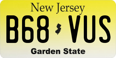 NJ license plate B68VUS