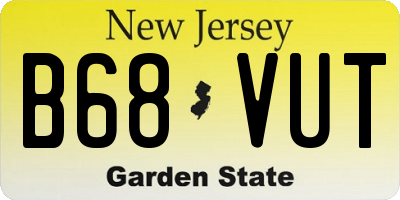 NJ license plate B68VUT