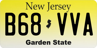NJ license plate B68VVA