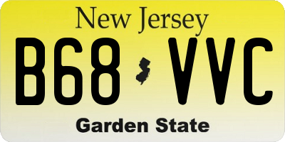 NJ license plate B68VVC