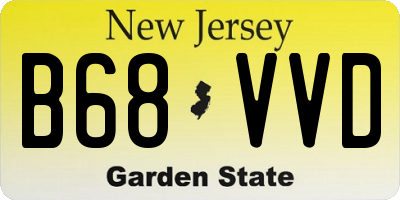 NJ license plate B68VVD