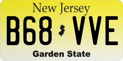 NJ license plate B68VVE