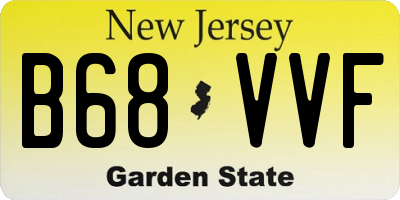 NJ license plate B68VVF