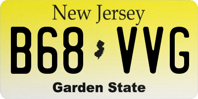 NJ license plate B68VVG