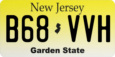 NJ license plate B68VVH
