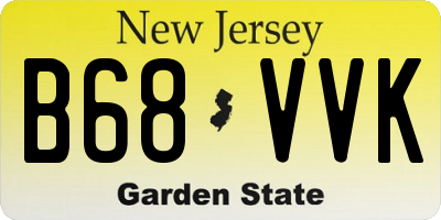 NJ license plate B68VVK
