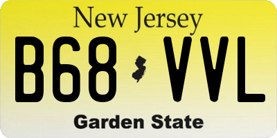 NJ license plate B68VVL