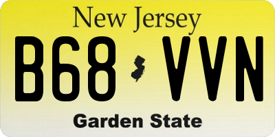 NJ license plate B68VVN