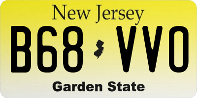 NJ license plate B68VVO