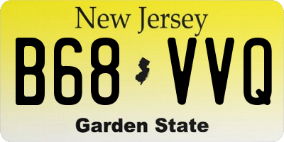 NJ license plate B68VVQ