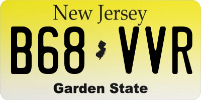 NJ license plate B68VVR