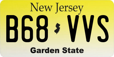 NJ license plate B68VVS