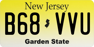 NJ license plate B68VVU