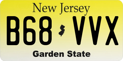 NJ license plate B68VVX