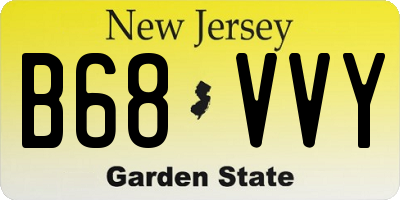 NJ license plate B68VVY