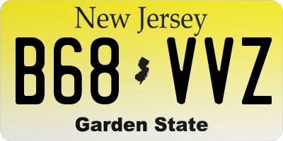 NJ license plate B68VVZ