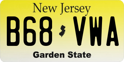 NJ license plate B68VWA