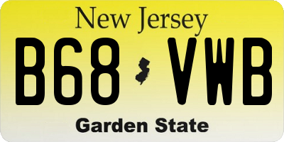 NJ license plate B68VWB