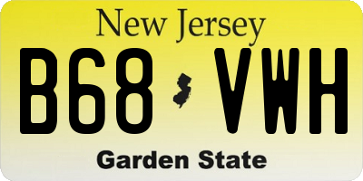 NJ license plate B68VWH