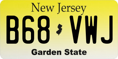 NJ license plate B68VWJ