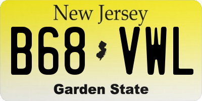 NJ license plate B68VWL