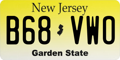NJ license plate B68VWO