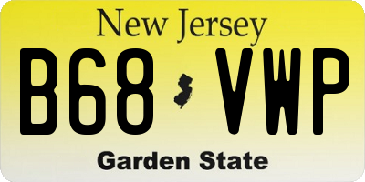 NJ license plate B68VWP