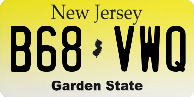 NJ license plate B68VWQ