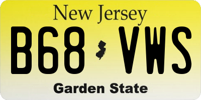 NJ license plate B68VWS