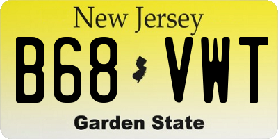 NJ license plate B68VWT