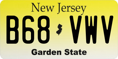 NJ license plate B68VWV
