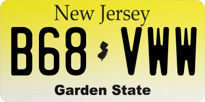 NJ license plate B68VWW