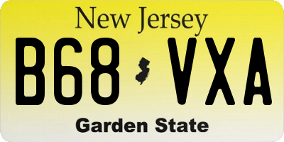 NJ license plate B68VXA