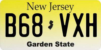 NJ license plate B68VXH