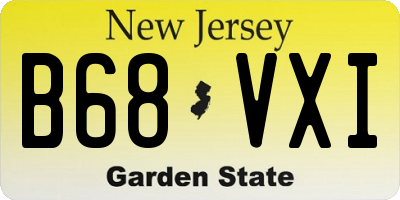 NJ license plate B68VXI