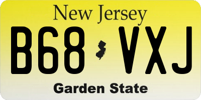 NJ license plate B68VXJ