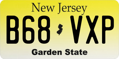 NJ license plate B68VXP