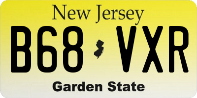 NJ license plate B68VXR