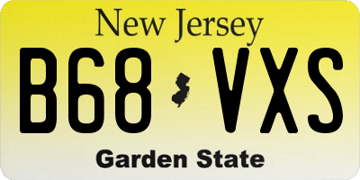 NJ license plate B68VXS
