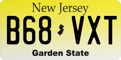NJ license plate B68VXT