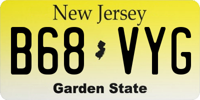 NJ license plate B68VYG