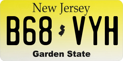 NJ license plate B68VYH