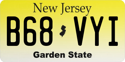 NJ license plate B68VYI