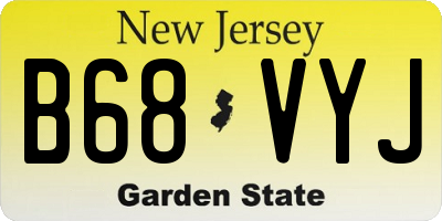 NJ license plate B68VYJ