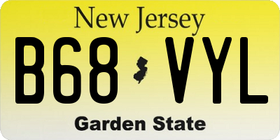 NJ license plate B68VYL