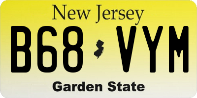 NJ license plate B68VYM